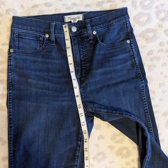 Madewell Stovepipe Jeans 27T 27 Tall Dark Wash Stretch 4 Straight Skinny High - Picture 5 of 12